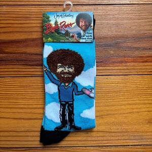 Bob Ross Blue Men’s Art Socks, NWT, 8-12